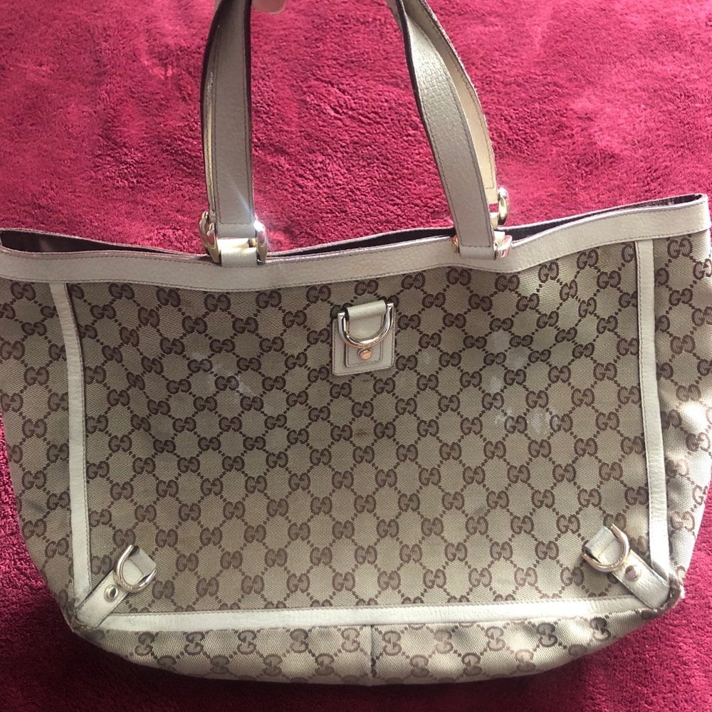 Gucci Original GG Canvas Large Abbey D-Ring Tote